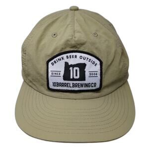 10 Barrel Brewing Co 5 Panel Cap Green White OS Snapback Nylon Oregon Beer Hat